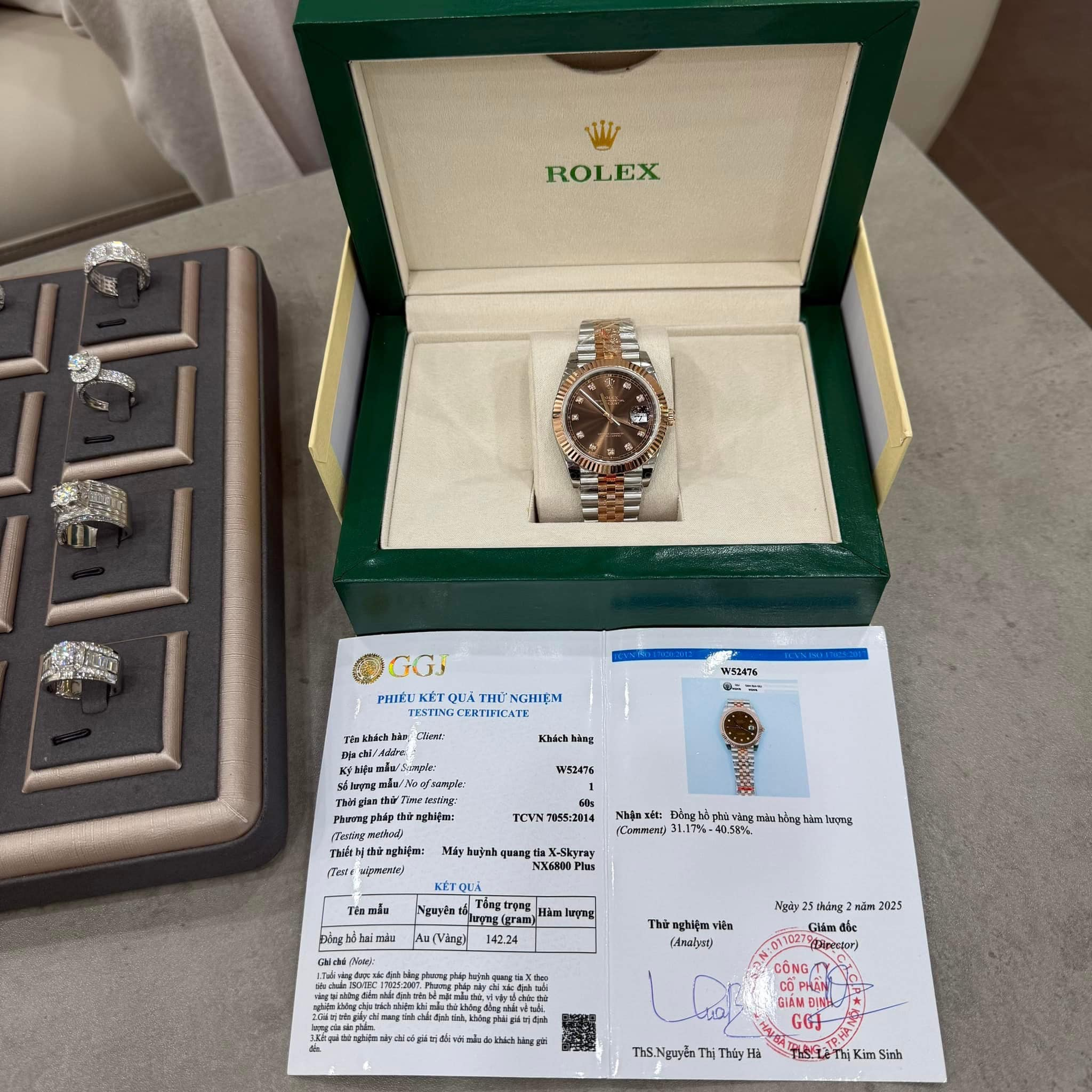 ⌚️ساعة فاخرة - ألماس/ذهب خالص ⚜️قلادة ألماس مصنوعة بشكل احترافي